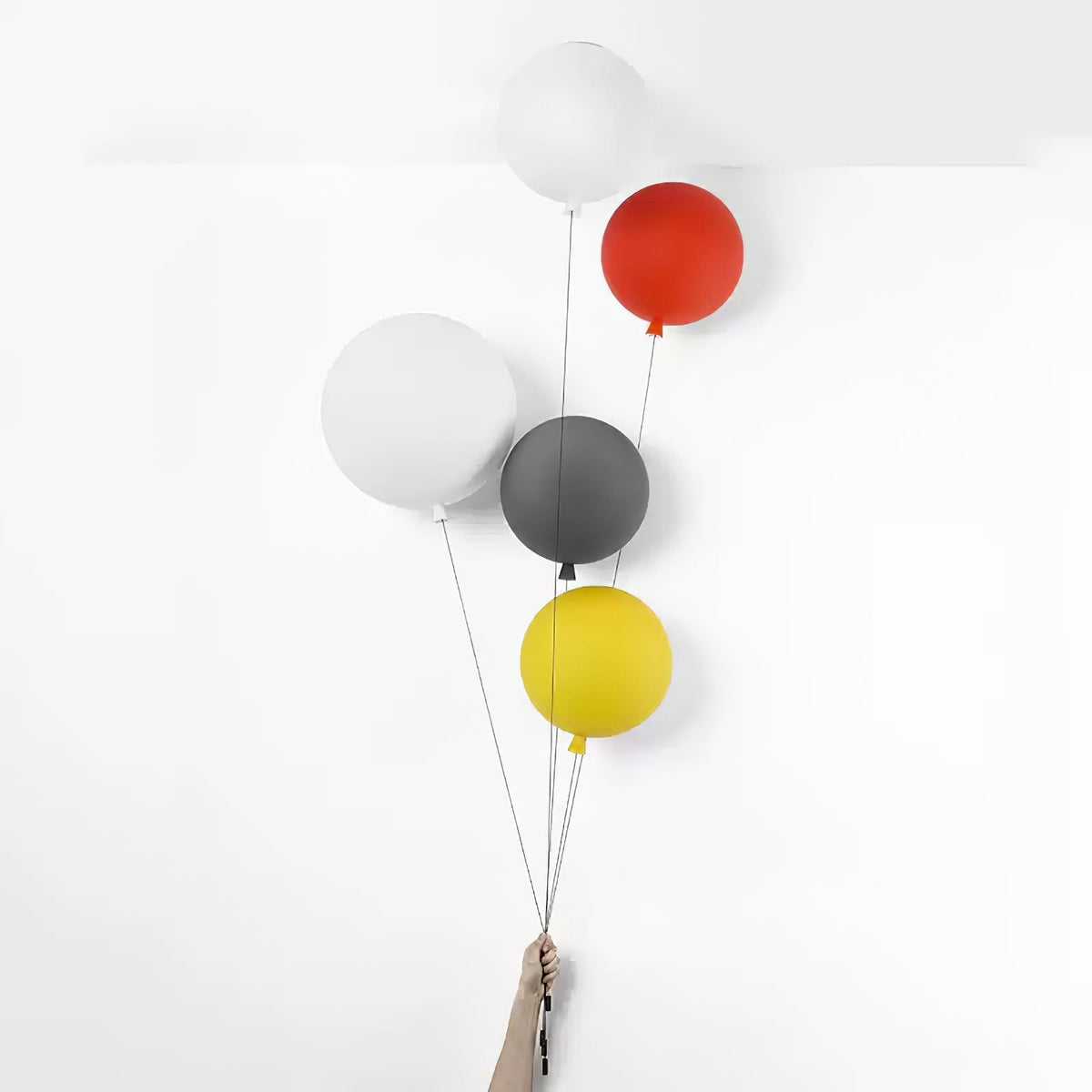 Wall Lamp Modern Balloon Shape with Pull Switch for Kids Room and Living Room
