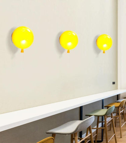 Wall Lamp Modern Balloon Shape with Pull Switch for Kids Room and Living Room