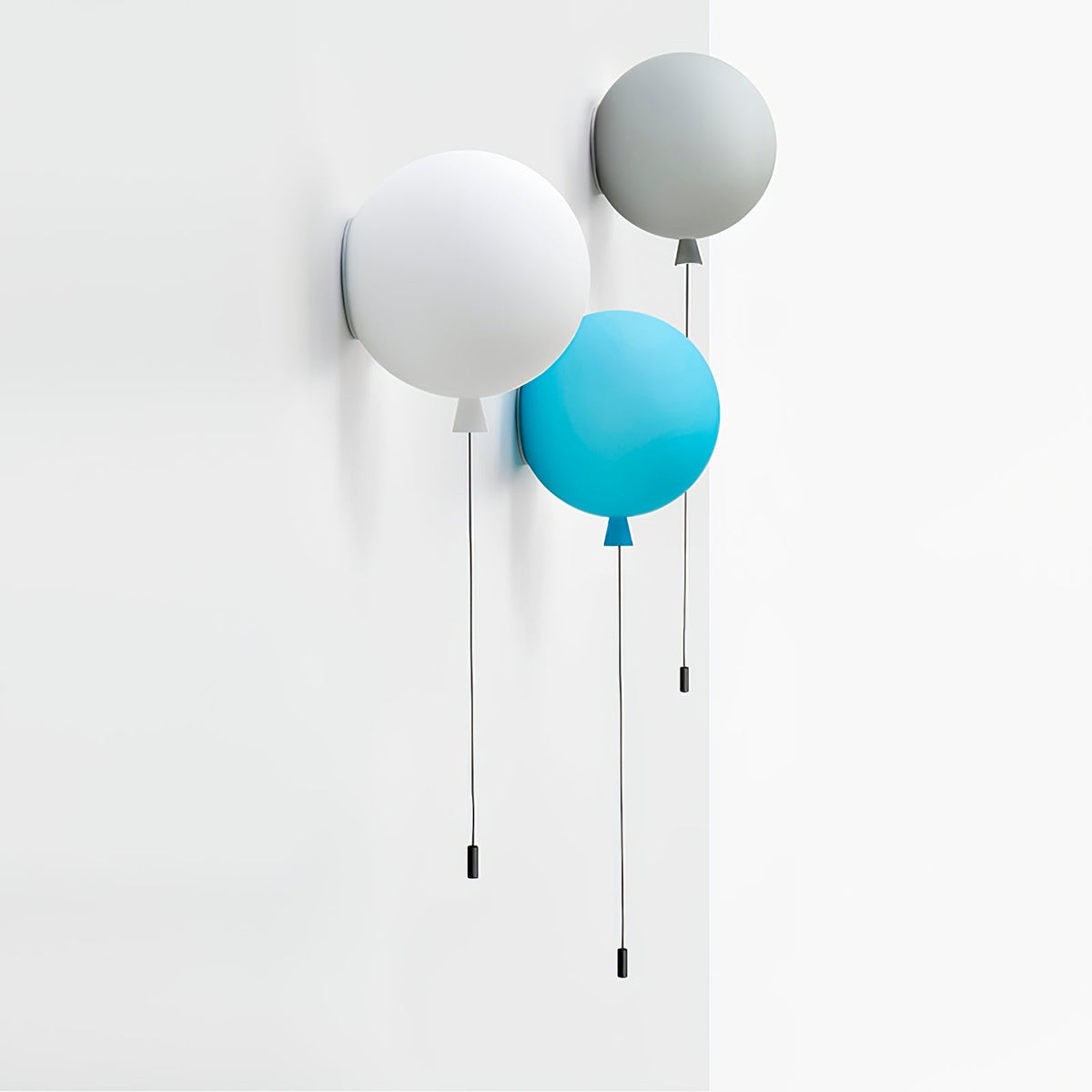 Wall Lamp Modern Balloon Shape with Pull Switch for Kids Room and Living Room