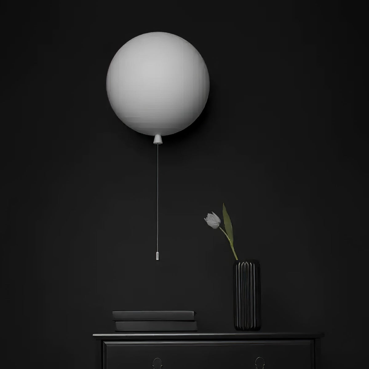 Wall Lamp Modern Balloon Shape with Pull Switch for Kids Room and Living Room