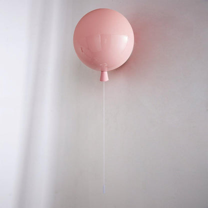 Wall Lamp Modern Balloon Shape with Pull Switch for Kids Room and Living Room