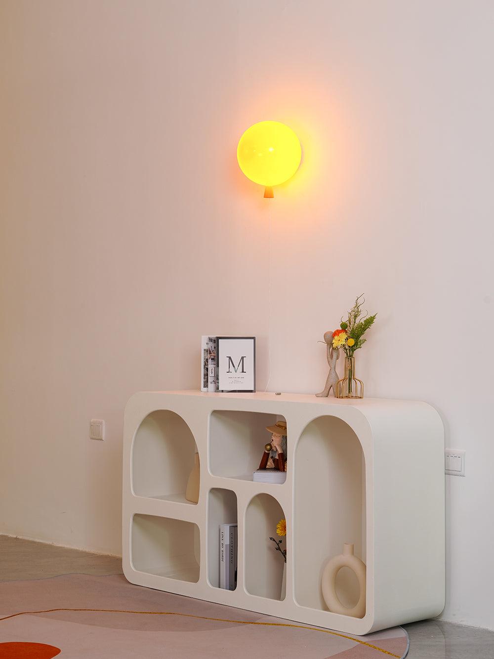 Wall Lamp Modern Balloon Shape with Pull Switch for Kids Room and Living Room