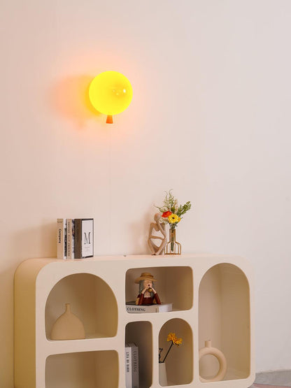 Wall Lamp Modern Balloon Shape with Pull Switch for Kids Room and Living Room