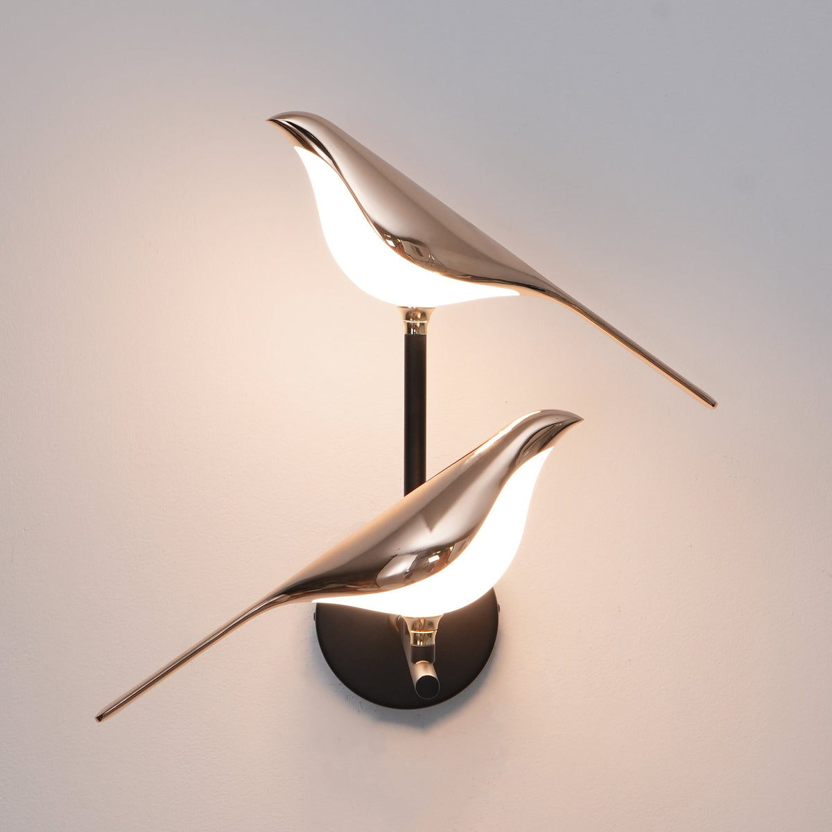 Wall Lamp Modern Bird Shape with Integrated LED and Warm Light