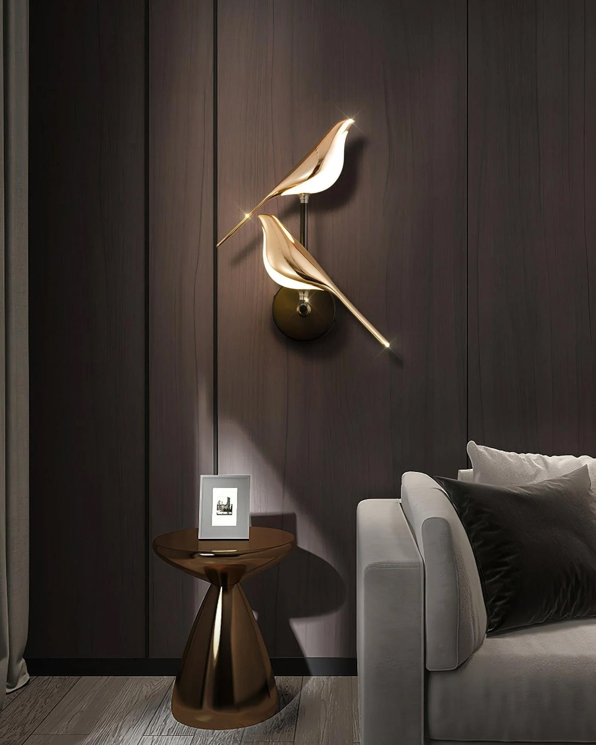 Wall Lamp Modern Bird Shape with Integrated LED and Warm Light