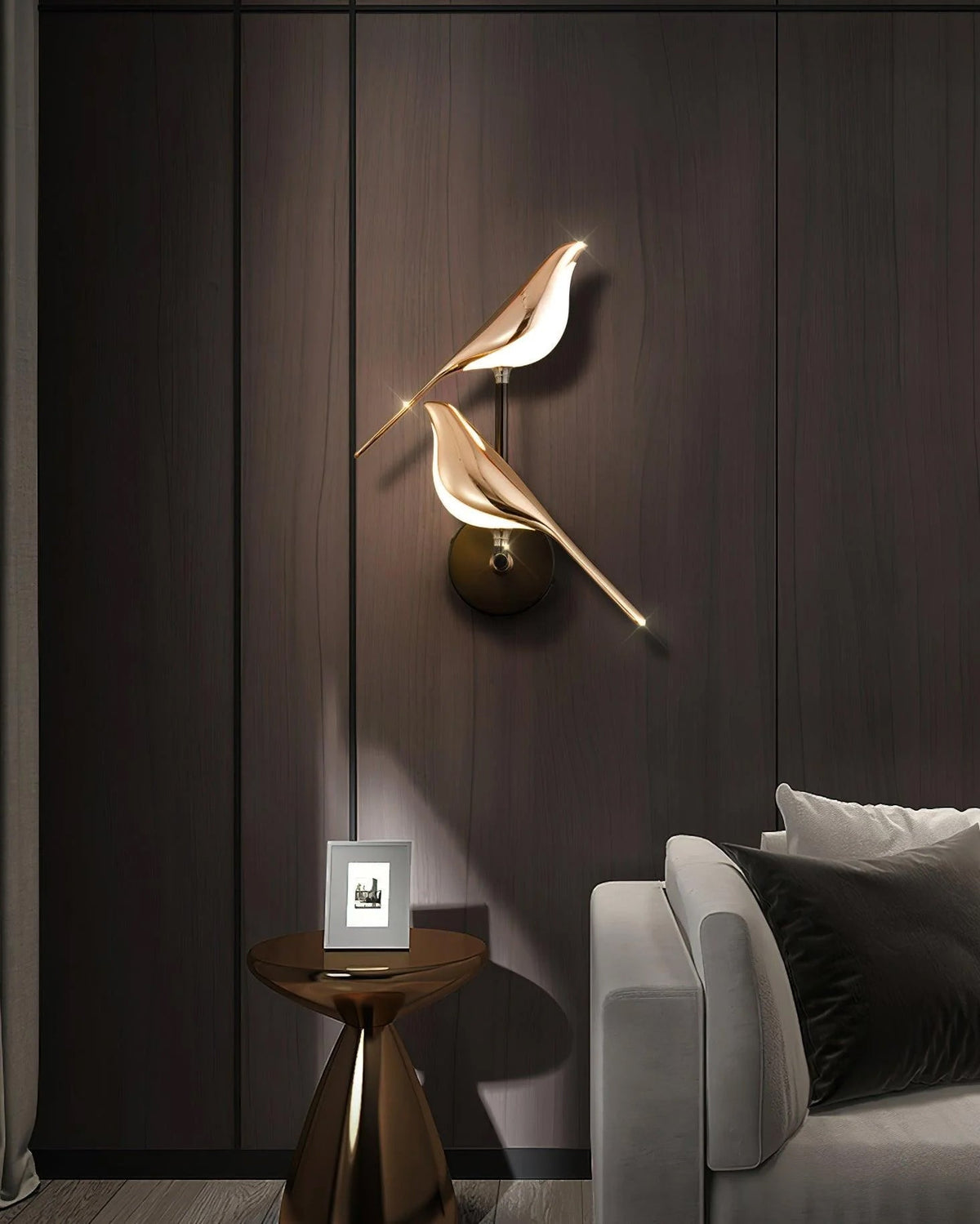 Wall Lamp Modern Bird Shape with Integrated LED and Warm Light