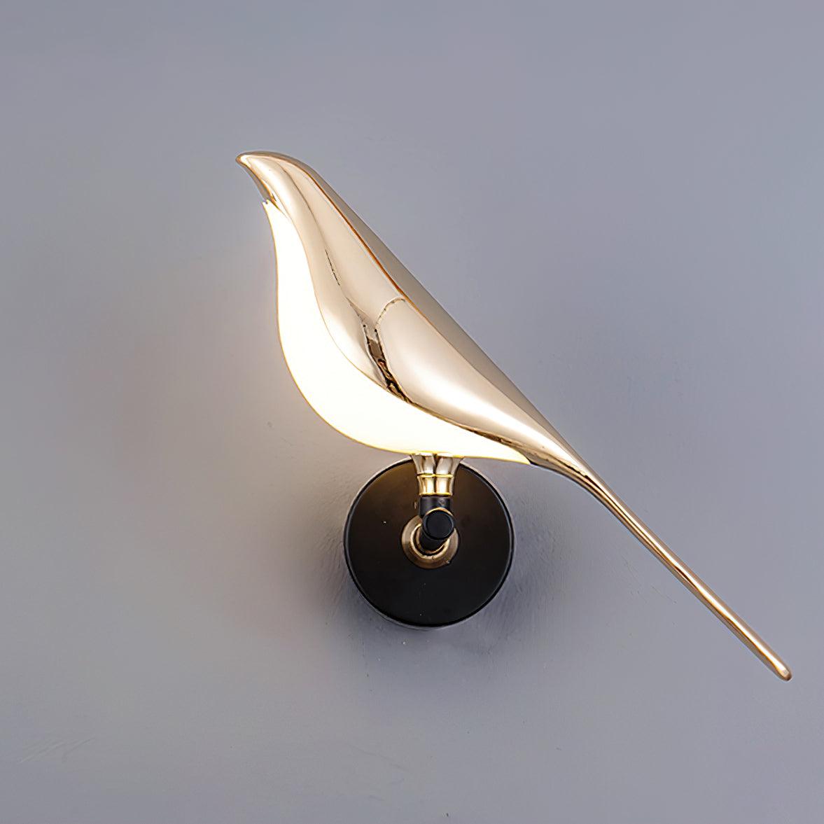 Wall Lamp Modern Bird Shape with Integrated LED and Warm Light