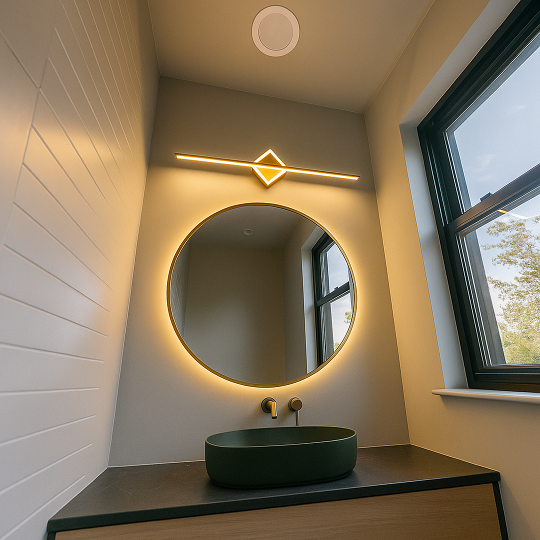 Wall Lamp Modern LED with Round or Square Centre Detail