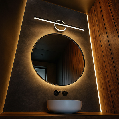Wall Lamp Modern LED with Round or Square Centre Detail