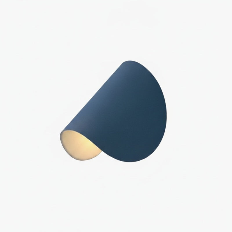 Wall Lamp Modern Minimalist with Curved Shade and Warm LED Glow