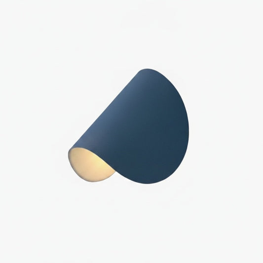 Wall Lamp Modern Minimalist with Curved Shade and Warm LED Glow