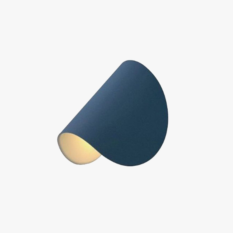 Wall Lamp Modern Minimalist with Curved Shade and Warm LED Glow