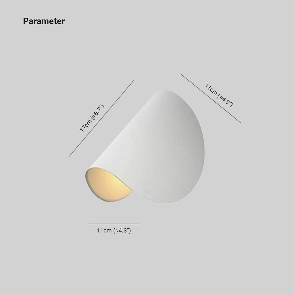 Wall Lamp Modern Minimalist with Curved Shade and Warm LED Glow