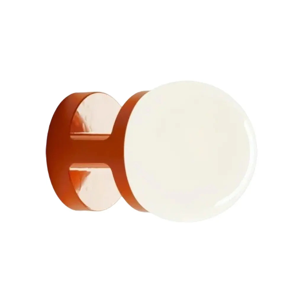 Wall Lamp Modern Minimalist with Globe Shade and Ceramic Base