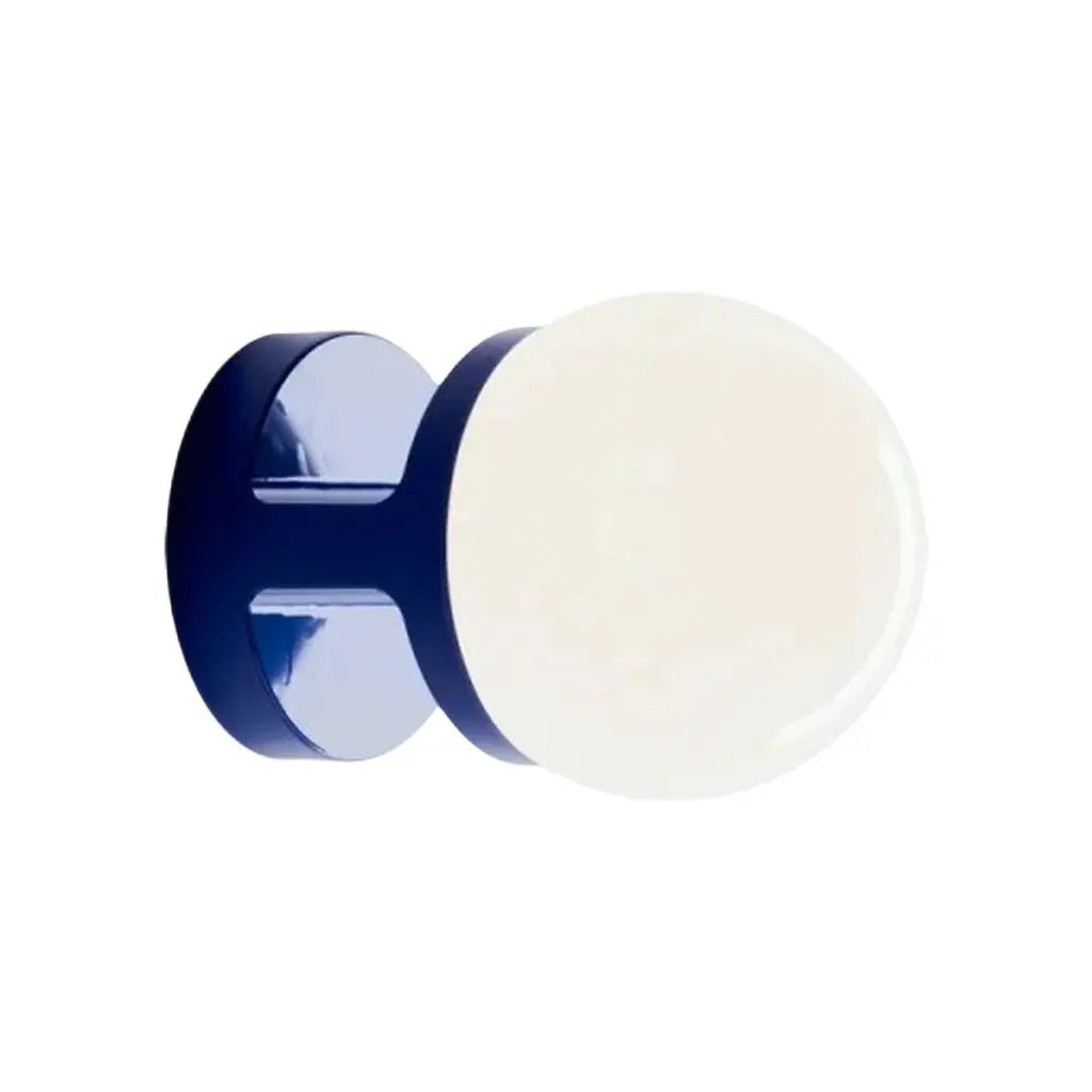 Wall Lamp Modern Minimalist with Globe Shade and Ceramic Base