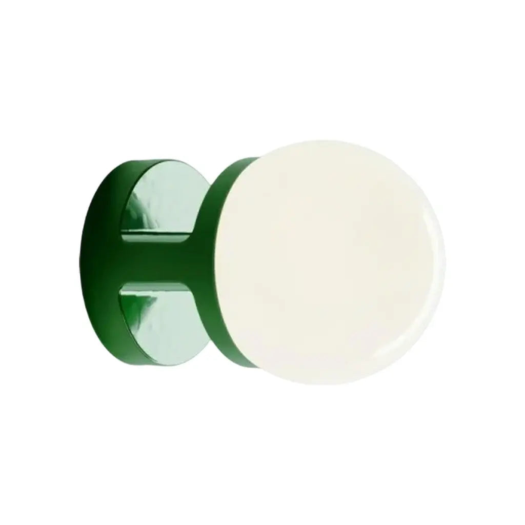 Wall Lamp Modern Minimalist with Globe Shade and Ceramic Base