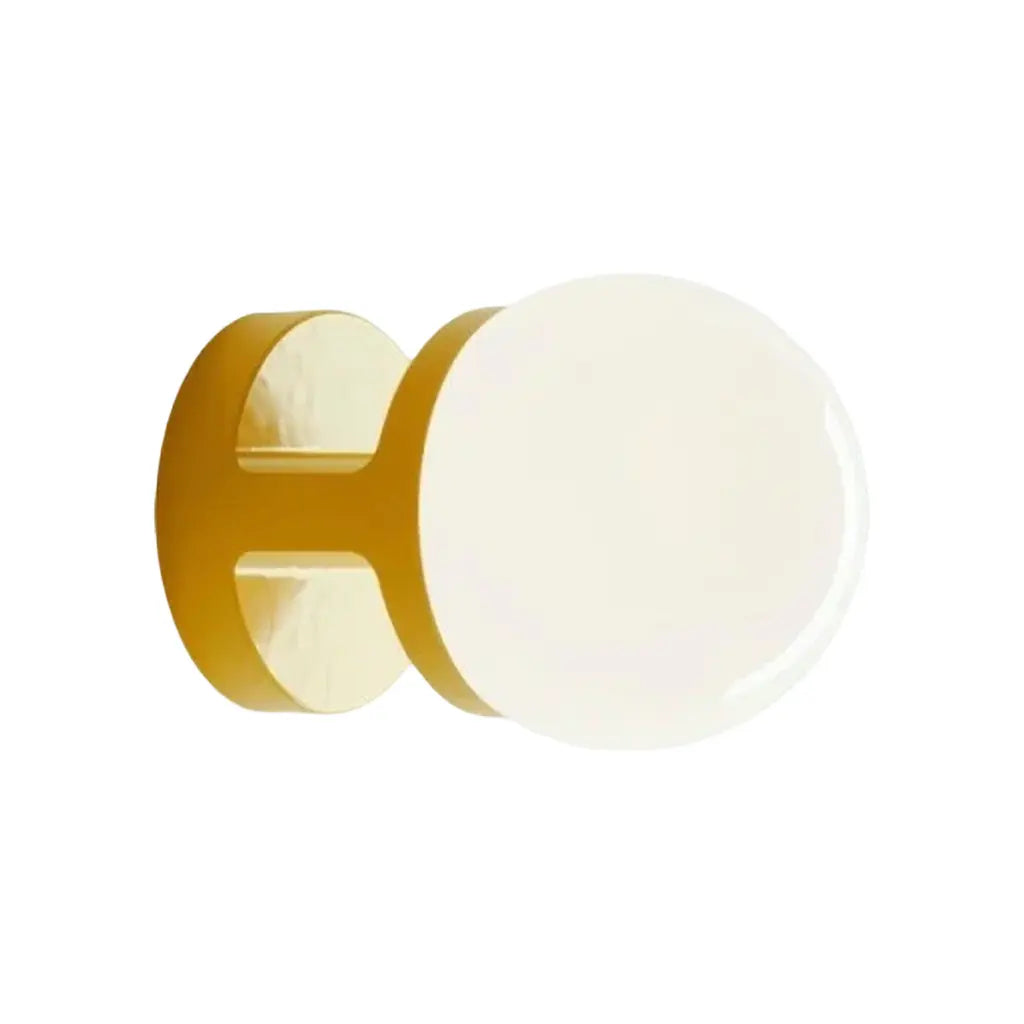Wall Lamp Modern Minimalist with Globe Shade and Ceramic Base