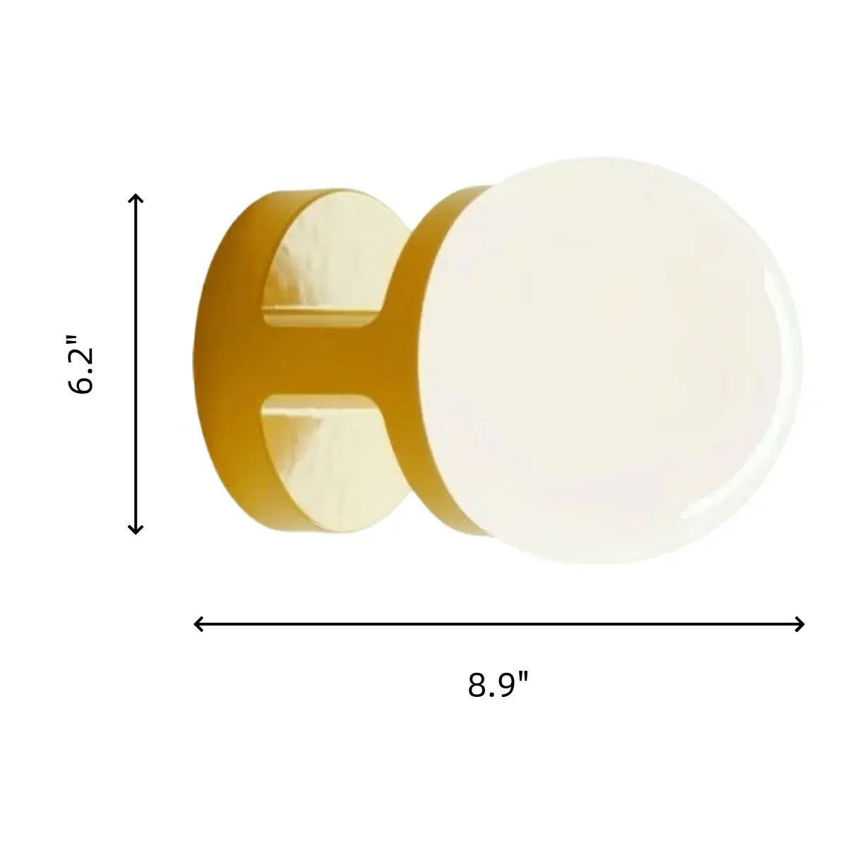 Wall Lamp Modern Minimalist with Globe Shade and Ceramic Base