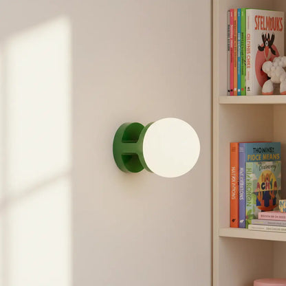Wall Lamp Modern Minimalist with Globe Shade and Ceramic Base
