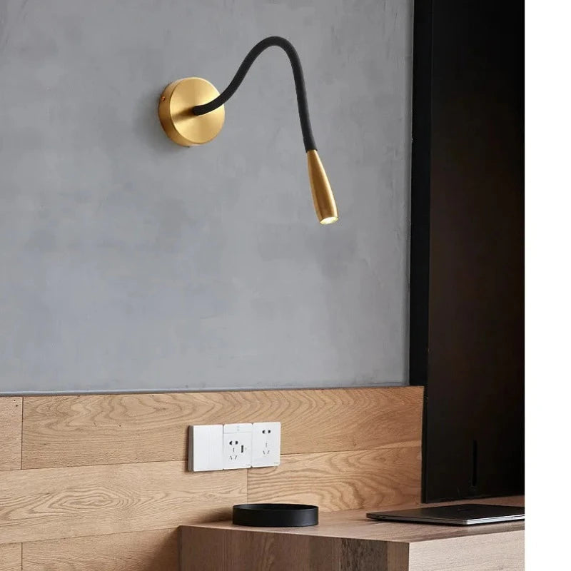 Wall Lamp Modern with Flexible Adjustable Arm for Reading and Bedside