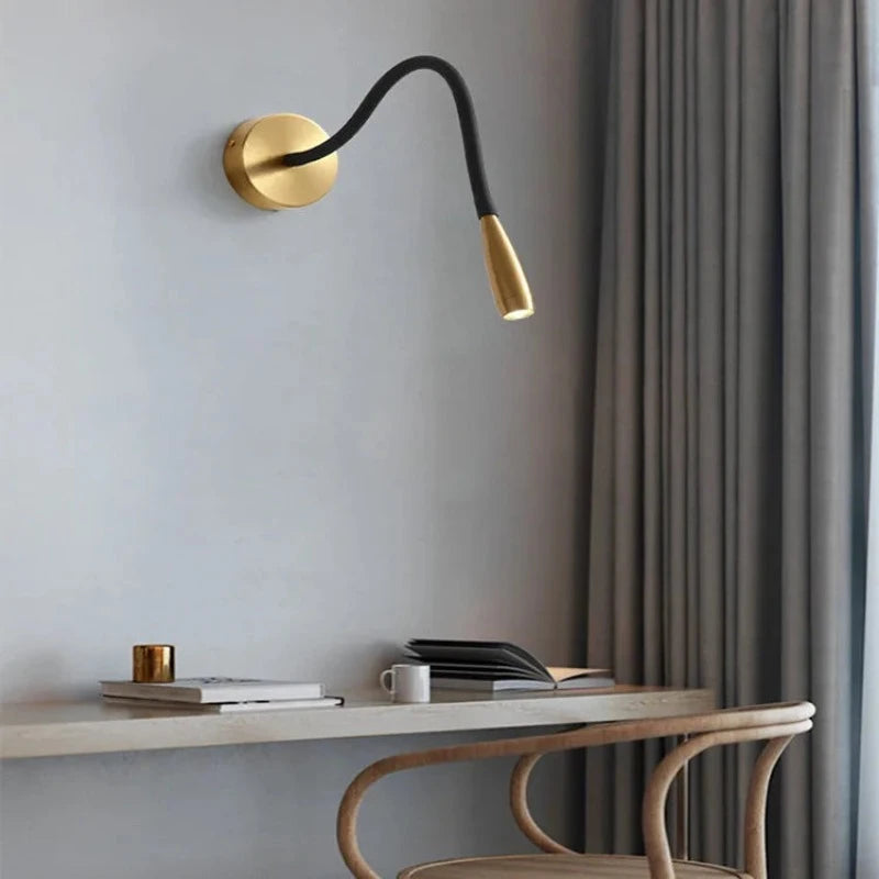 Wall Lamp Modern with Flexible Adjustable Arm for Reading and Bedside