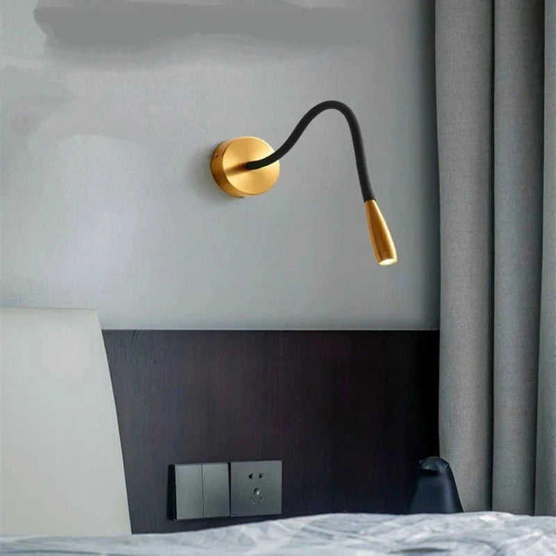 Wall Lamp Modern with Flexible Adjustable Arm for Reading and Bedside