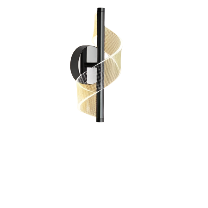 Wall Lamp Modern with Spiral Acrylic Shade and Integrated LED Dimmable