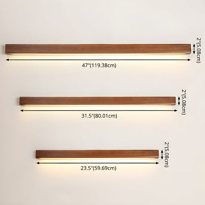 Wall Lamp Scandinavian Linear Wood LED with Integrated Light Strip