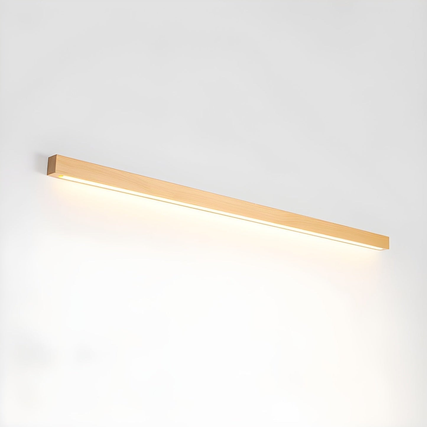 Wall Lamp Scandinavian Linear Wood LED with Integrated Light Strip