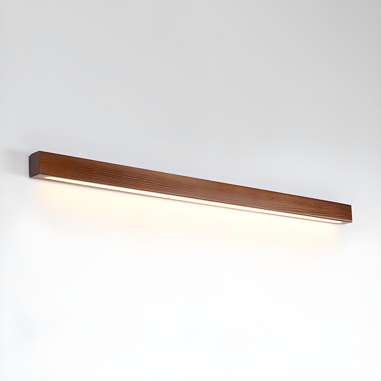 Wall Lamp Scandinavian Linear Wood LED with Integrated Light Strip