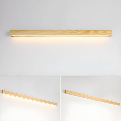 Wall Lamp Scandinavian Linear Wood LED with Integrated Light Strip