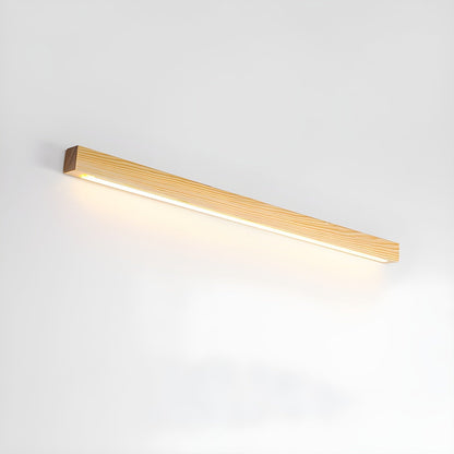 Wall Lamp Scandinavian Linear Wood LED with Integrated Light Strip