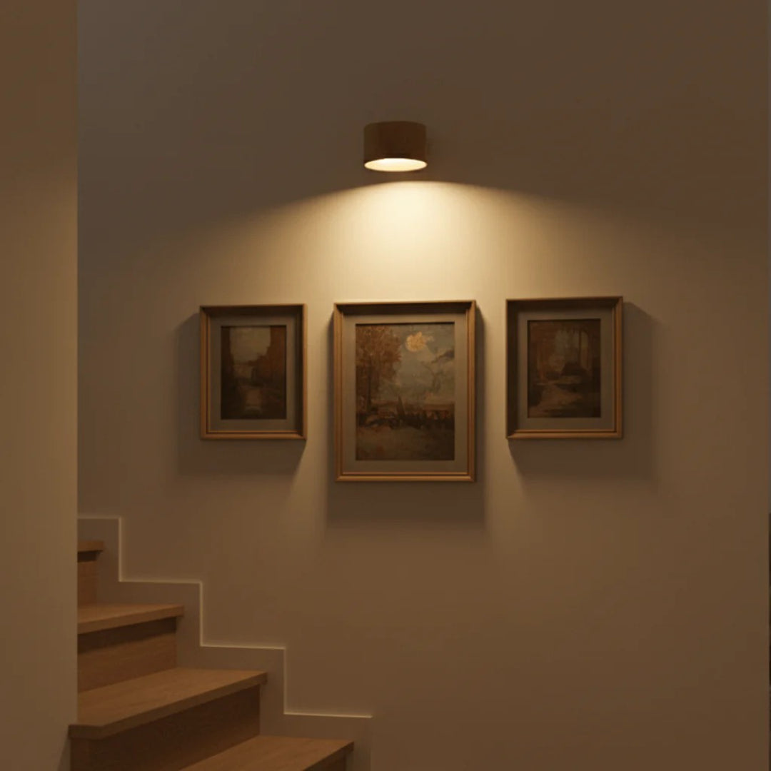 Wall Lamp Scandinavian Style with Rotatable Head and USB-C Rechargeable Battery