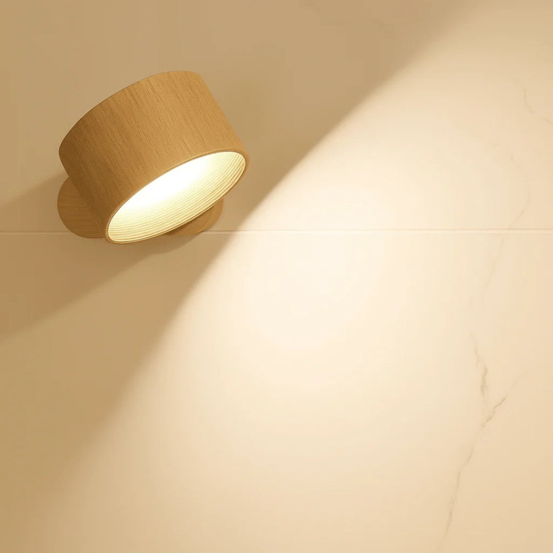 Wall Lamp Scandinavian Style with Rotatable Head and USB-C Rechargeable Battery