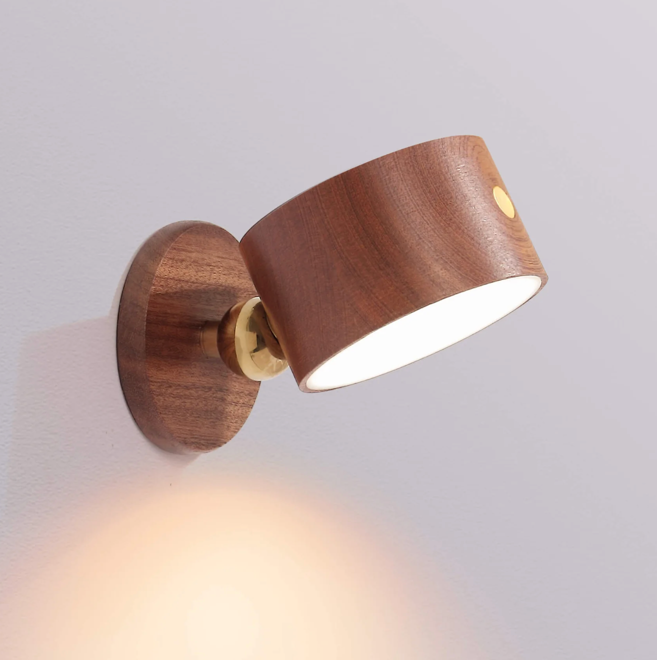 Wall Lamp Scandinavian Style with Rotatable Head and USB Charging