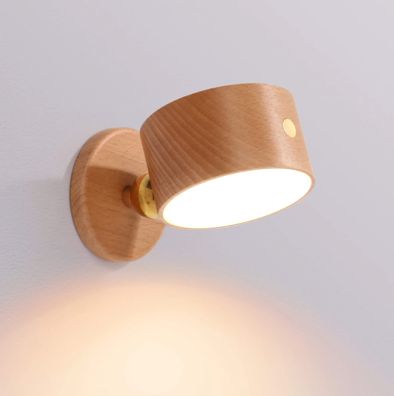 Wall Lamp Scandinavian Style with Rotatable Head and USB Charging