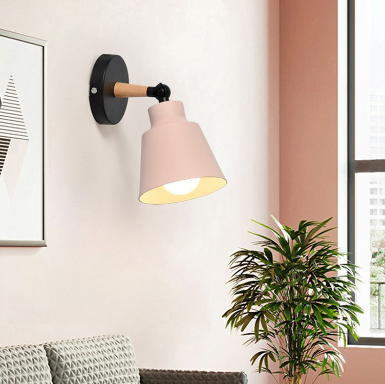 Wall Lamp Scandinavian with Adjustable Head and Pull Chain Switch
