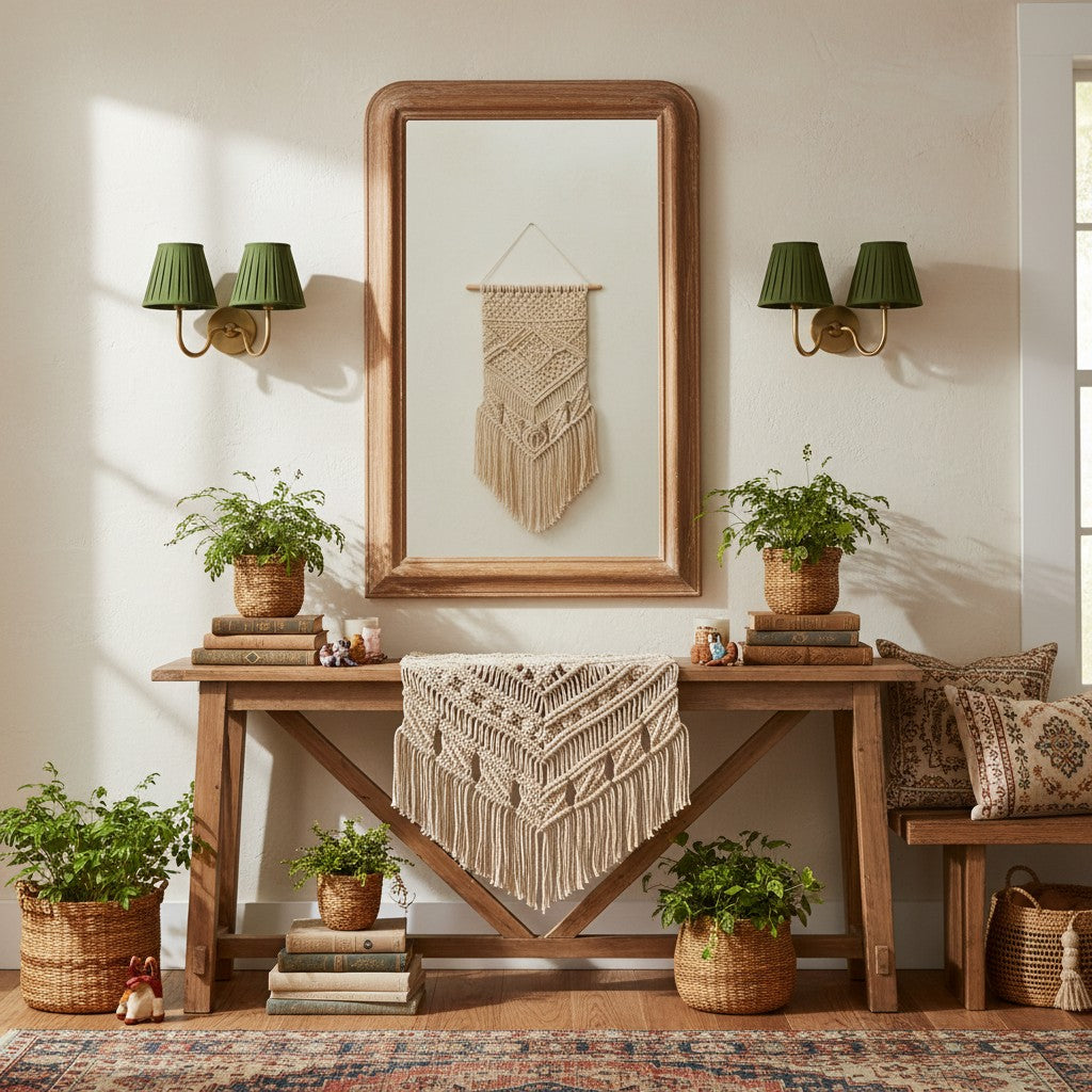 Wall Lamp Traditional with Double Fabric Shade and Curved Arms ##POS:110##