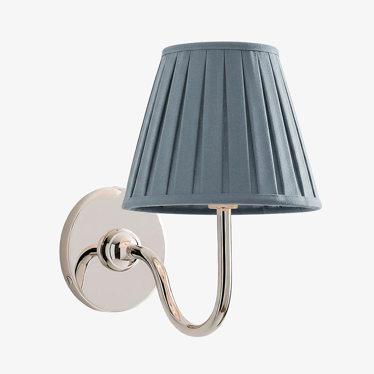 Wall Lamp Traditional with Double Fabric Shade and Curved Arms