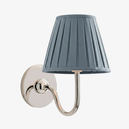 Wall Lamp Traditional with Double Fabric Shade and Curved Arms