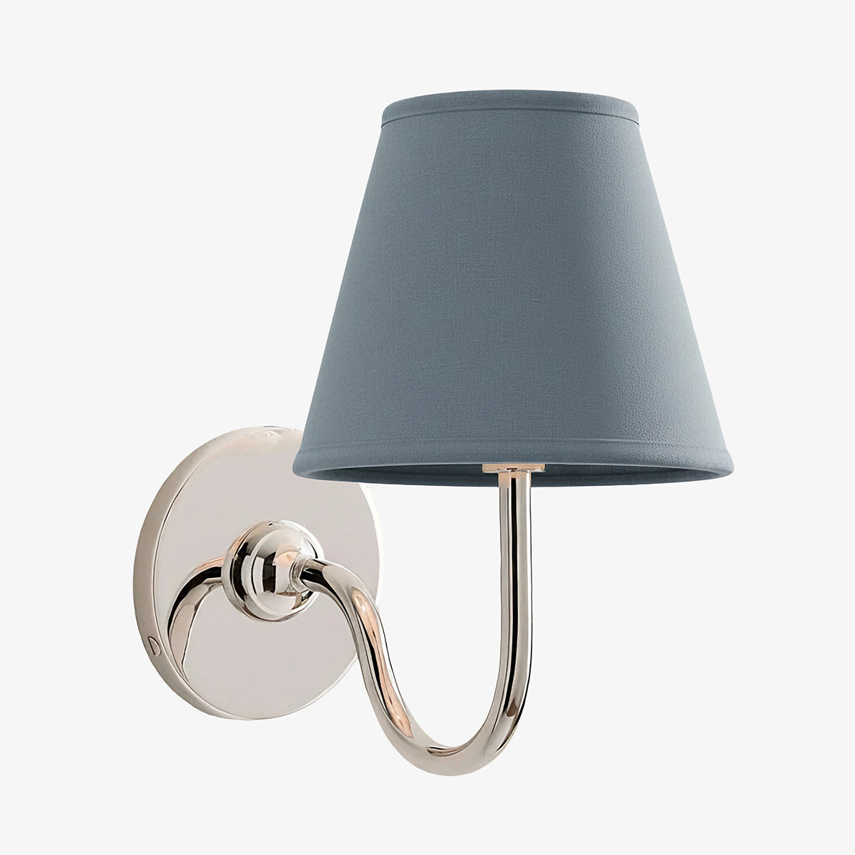 Wall Lamp Traditional with Double Fabric Shade and Curved Arms