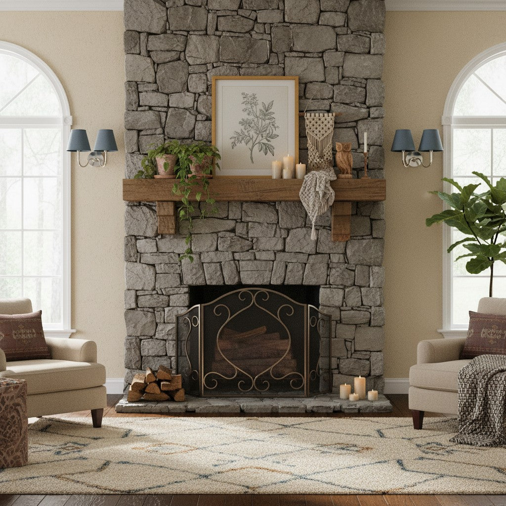 Wall Lamp Traditional with Double Fabric Shade and Curved Arms