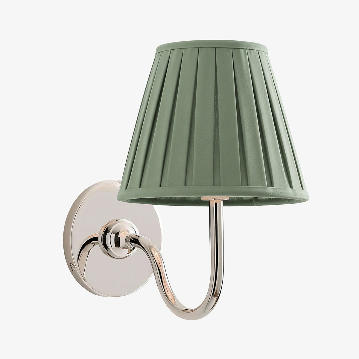 Wall Lamp Traditional with Double Fabric Shade and Curved Arms