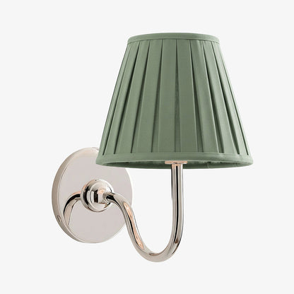 Wall Lamp Traditional with Double Fabric Shade and Curved Arms
