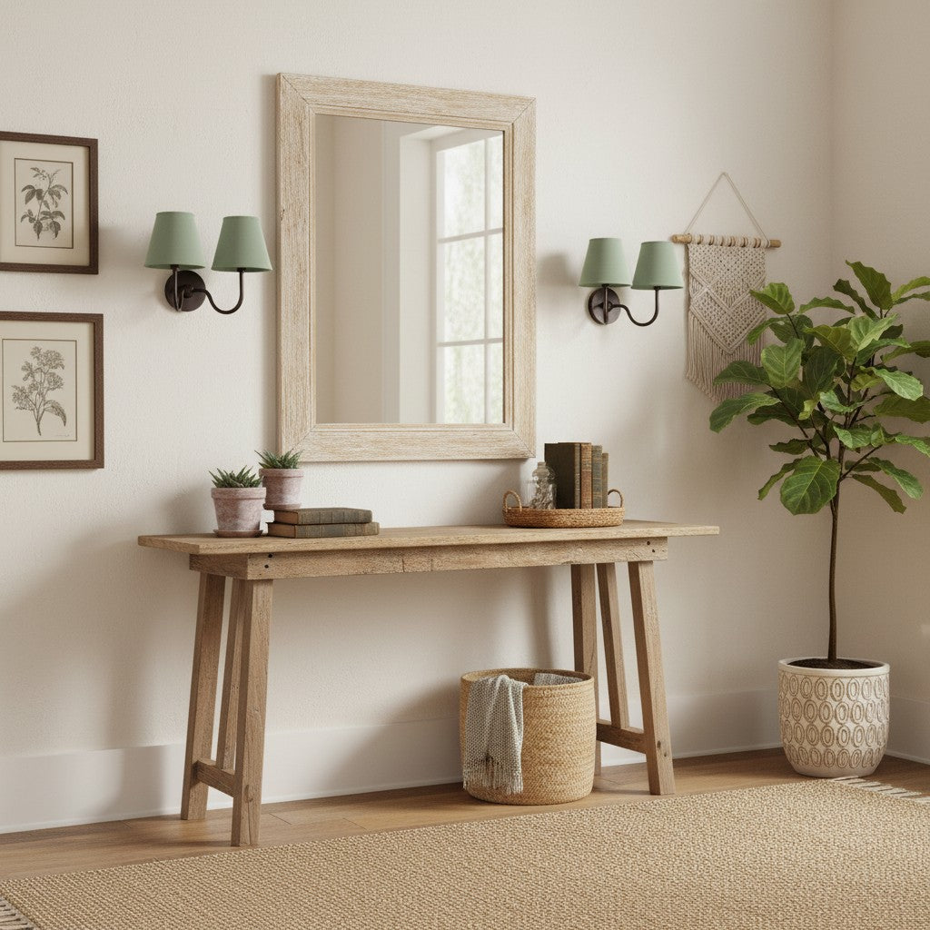 Wall Lamp Traditional with Double Fabric Shade and Curved Arms