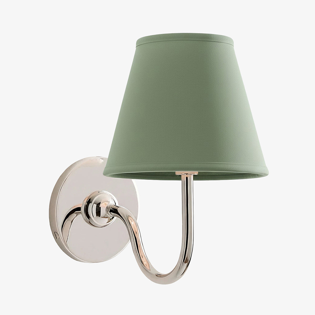 Wall Lamp Traditional with Double Fabric Shade and Curved Arms