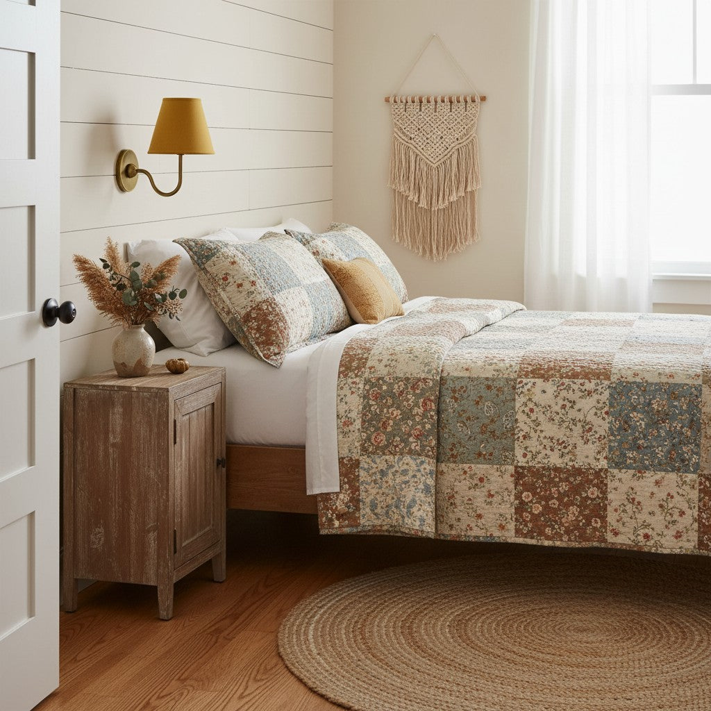 Wall Lamp Traditional with Double Fabric Shade and Curved Arms