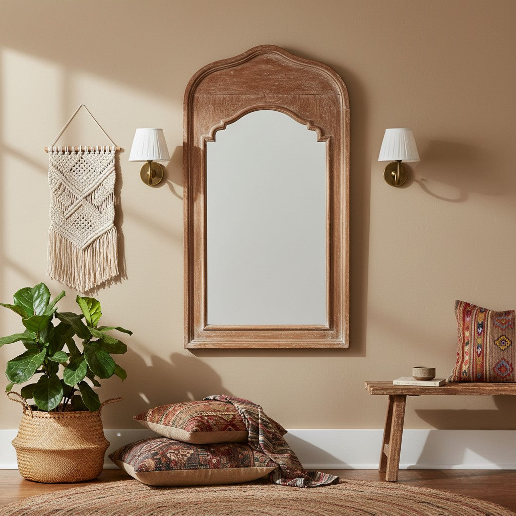 Wall Lamp Traditional with Double Fabric Shade and Curved Arms