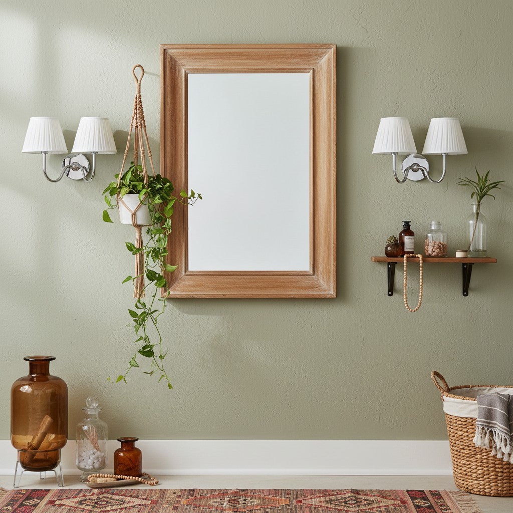Wall Lamp Traditional with Double Fabric Shade and Curved Arms