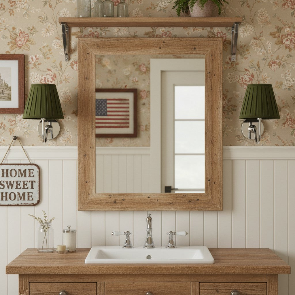 Wall Lamp Traditional with Double Fabric Shade and Curved Arms
